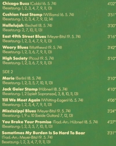 Hamburg Oldtime All Stars: City Jazz,Foc, Telefunken(TS 3288/1-2), D, 1974 - 2LP - V2191 - 9,00 Euro