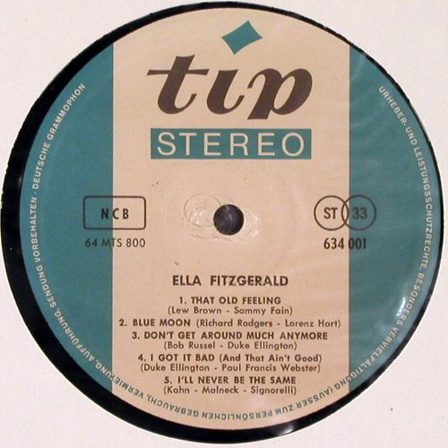Fitzgerald,Ella: Same, TIP(634.001), D, 1965 - LP - V2327 - 9,00 Euro