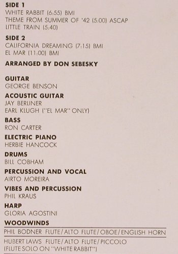 Benson,George: White Rabbit, Foc, CTI(6015), D, 1972 - LP - V2752 - 12,50 Euro