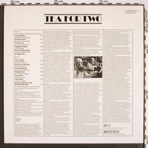 Menuhin,Yehudi & Stephane Grappelli: Tea For Two, EMI (063-02 997 Q), D, 1978 Typ: LPQ Best.-Nr.: V3010 Preis: 6,00 Euro
