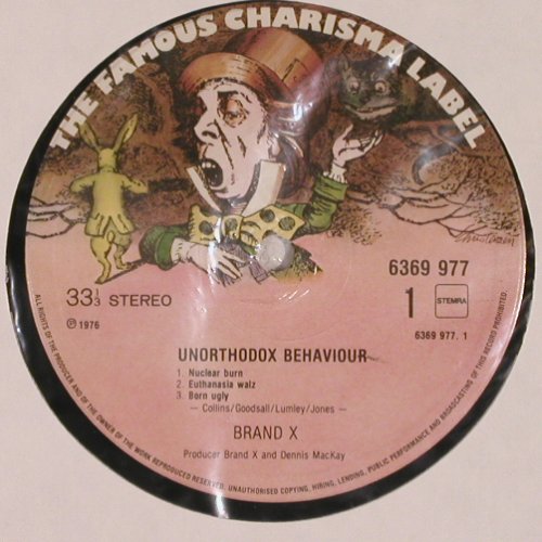 Brand X: Unorthodox Behavior, Charisma (6369 977), NL, 1976 Typ: LP Best.-Nr.: V3074 Preis: 9,00 Euro