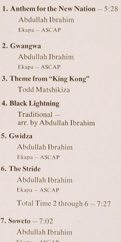 Ibrahim,Abdullah w. Carlos Ward: Live at Sweet Basil Vol.1, vg+/m-, Black Hawk/Ekapa (BKH 50204), D, Ri, 1986 Typ: LP Best.-Nr.: V3649 Preis: 12,50 Euro