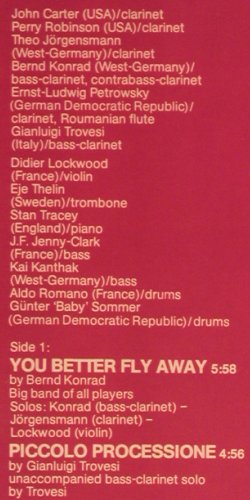 Clarinet Summit Live: You better flyAway,Carter Petrowsky, MPS (0068.251), D, 1980 Typ: LP Best.-Nr.: V3734 Preis: 30,00 Euro