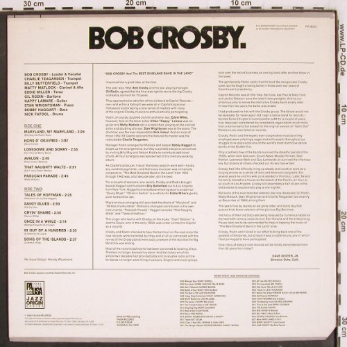 Crosby,Bob: The Hits of B.C's Bobcats, Pausa Records (PR 9034), US, CO, 1985 Typ: LP Best.-Nr.: V3812 Preis: 9,00 Euro