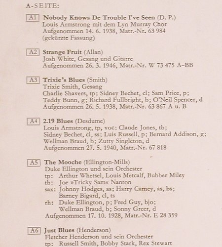 V.A.Musikkunde in Beispielen: Die Entwicklung des Jazz 1, Mono, D.Gr./Schwann(LPEM 19 305), D, Foc, 1963 - LP - V521 - 9,00 Euro