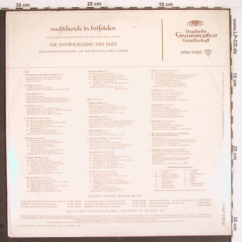 V.A.Musikkunde in Beispielen: Die Entwicklung des Jazz, Mono, D.Gr./Schwann(LPEM 19 305), D, Foc, 1957 - LP - V522 - 9,00 Euro