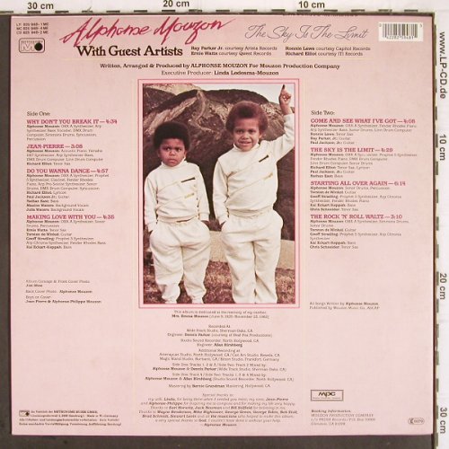 Mouzon,Alphonse: The Sky Is The Limit, Metronome(825 948-1 ME), D, 1985 - LP - V52 - 6,00 Euro