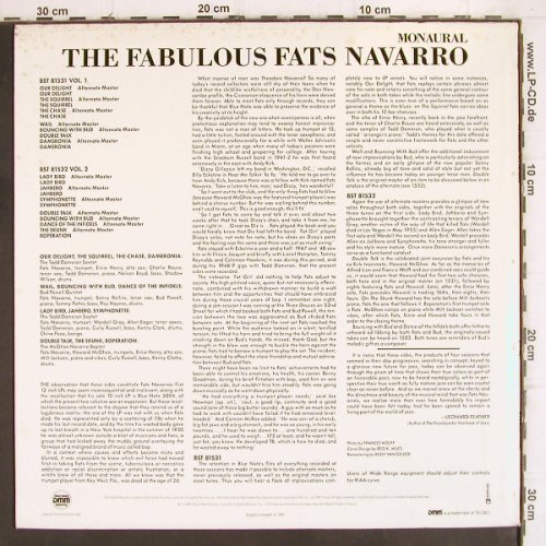 Navarro,Fats: The Fabulous  - Vol.1,m /vg+,Poster, Blue Note(81531), F,Ri(1947), 1984 - LP - V716 - 12,50 Euro
