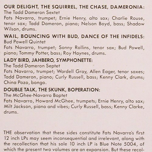 Navarro,Fats: The Fabulous  - Vol.1,m /vg+,Poster, Blue Note(81531), F,Ri(1947), 1984 - LP - V716 - 12,50 Euro