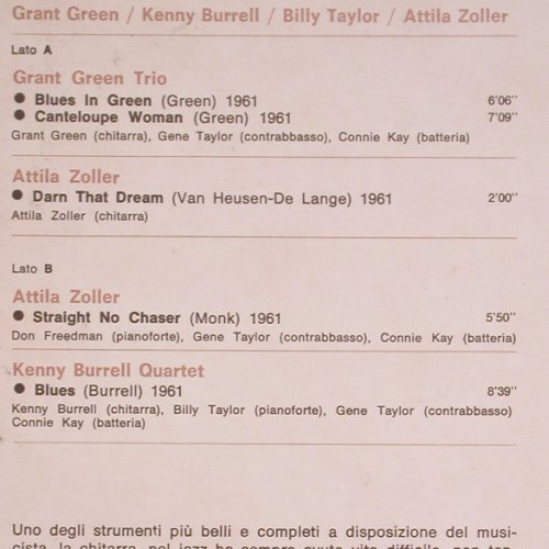 Green,Grant / Burrell/Taylor/Zoller: I Granti del Jazz, Foc,Live, m /vg+, Curcio (GJ-55), I Typ: LP Best.-Nr.: V743 Preis: 6,00 Euro