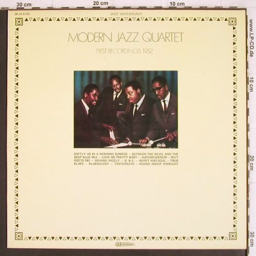 Modern Jazz Quartet: First Recordings New York 1952, Musidisc(30 JA 5130), F, 1975 - LP - V897 - 12,50 Euro