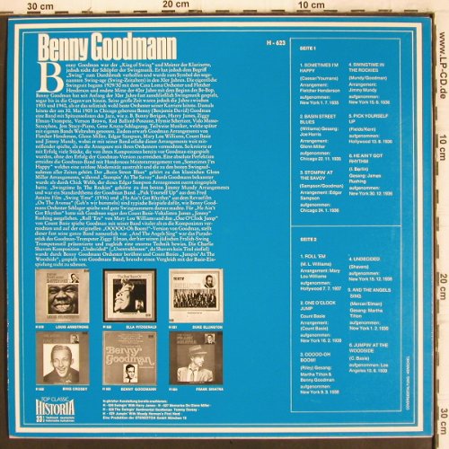 Goodman,Benny: Swingtime with,OriginalAufn.1935-39, Historia (H-623), D Typ: LP Best.-Nr.: V950 Preis: 6,00 Euro