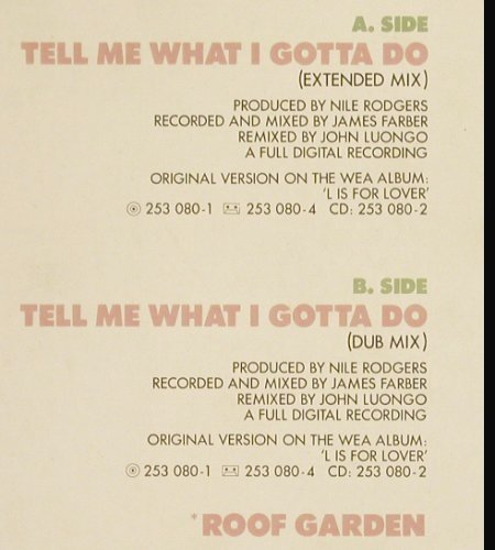 Jarreau,Al: Tell Me What I Gotta Do*2+1, WEA (258 510-0), D, 1986 Typ: 12" Best.-Nr.: X2680 Preis: 2,00 Euro
