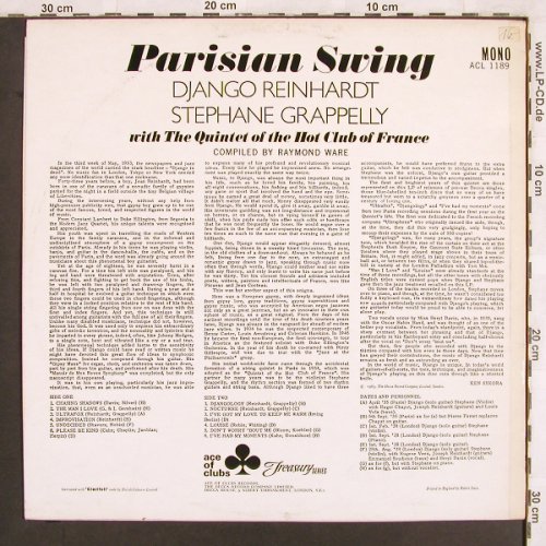 Reinhard,Django & St.Grappelli: Parisian Swing, Ace of Clubs(ACL 1189), UK, Mono,  - LP - X3238 - 7,50 Euro