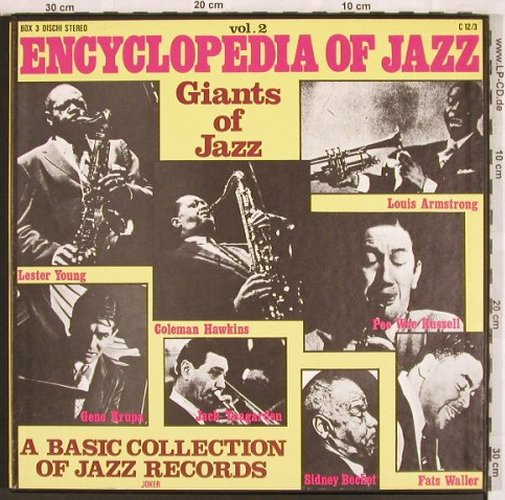 V.A.Encyclopedia Of Jazz: Vol.2-Giants of Jazz, Joker/Dischi(C 12/3), I, BoxSet, 1970 - 3LP - X3244 - 9,00 Euro