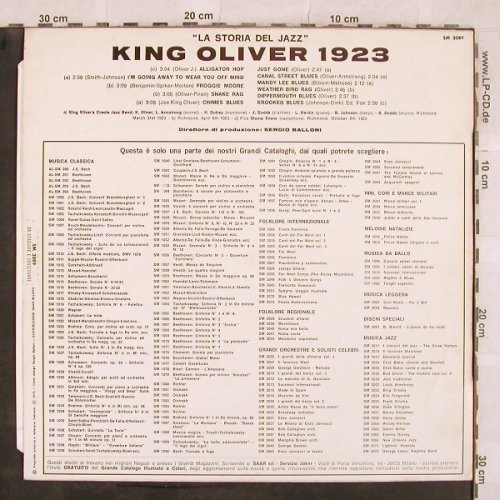 King Oliver's Creole Jazz Band: History Of Jazz, Creole Jazz Band, Joker(SM 3089/E), I, 1971 - LP - X404 - 5,50 Euro