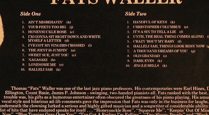 Waller,Fats: 20 Golden Pieces of, Astan(LP 20007), DK, 1984 - LP - X4061 - 5,50 Euro