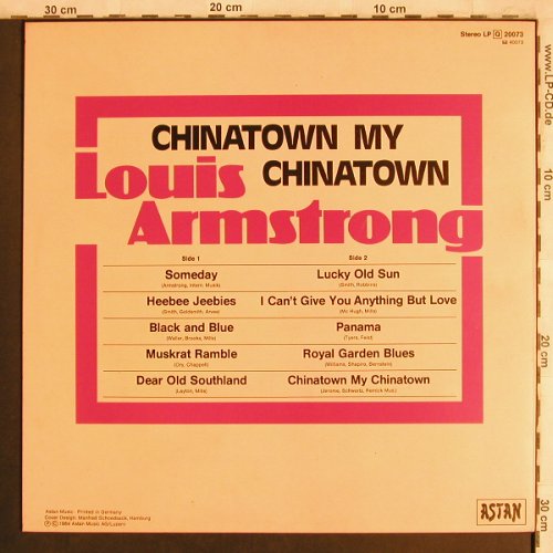 Armstrong,Louis: Chinatown My Chinatown, Astan(20073), D, 1984 - LP - X4235 - 5,00 Euro