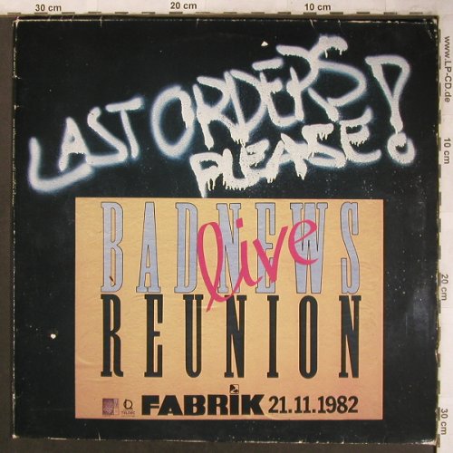 Bad News Reunion: Last Orders,please!,vg+/vg+, Line,wh.vinyl(OLDLP 8017 DY), D, Live, 1983 - 2LP - X4553 - 6,00 Euro