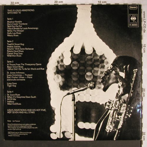 Armstrong,Louis: This Is ..., Satchmo' 70, Foc, CBS (S 66242), D Typ: 2LP Best.-Nr.: X4648 Preis: 7,50 Euro