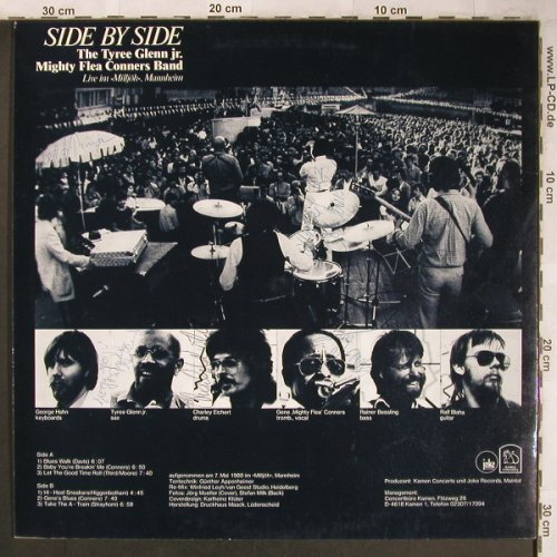 Tyree Glenn jr. Mighty Flea Conners: Side by Side,Live im Milljöh,Mannh., Joke(A-5592), D, 1980 - LP - X4843 - 9,00 Euro