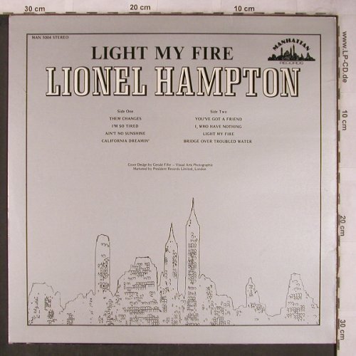 Hampton,Lionel: Light my Fire (Soul), Manhattan (MAN 5004), UK, 1980 Typ: LP Best.-Nr.: X5743 Preis: 12,50 Euro
