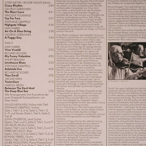 Menuhin,Yehudi & Stephane Grappelli: Tea For Two, EMI(063-02 997 Q), D, 1978 - LPQ - X5960 - 7,50 Euro