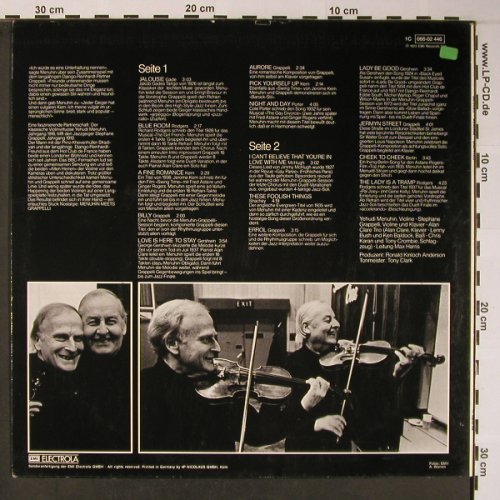 Menuhin/Grapelli & Alan Clare-Trio: Jalousie, HörZu Emi(066-02 446), D, 1973 - LP - X5961 - 7,50 Euro