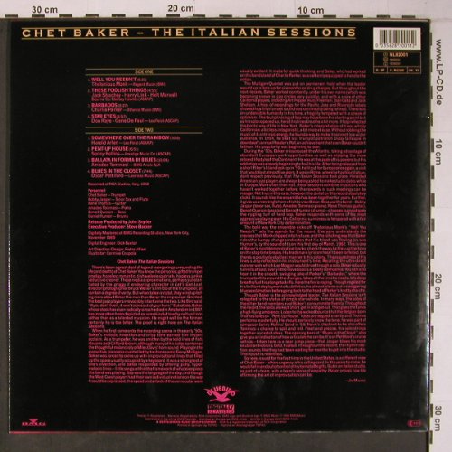 Baker,Chet: The Italian Sessions,Ri, like new, BMG (NL82001), D, 1990 Typ: LP Best.-Nr.: X6409 Preis: 20,00 Euro