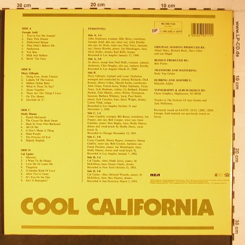 V.A.Cool California: G.Auld,Gillespie,Manne,Tjader...Foc, Savoy(WL70511), D, Ri, 1984 - 2LP - X6437 - 15,00 Euro