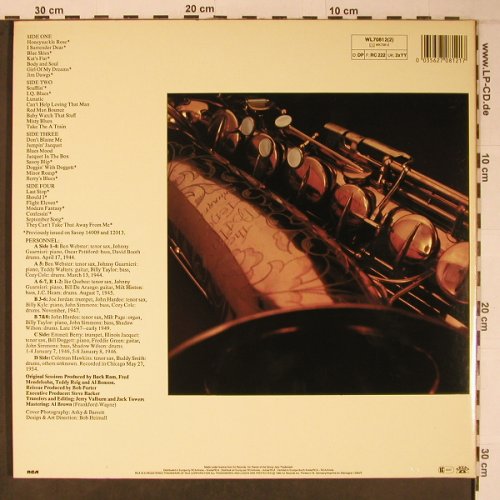 V.A.The Tenor Sax Album: C.Hawkins,B.Webster,Quebek,Foc, Savoy,like new(WL70812(2)), D, Ri, 1985 - 2LP - X6453 - 17,50 Euro