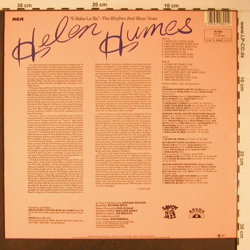 Humes,Helen: E-BABA-LE-BA, Rhythm / Blues Years, Savoy (WL70824), D, 1986 Typ: LP Best.-Nr.: X6474 Preis: 14,00 Euro
