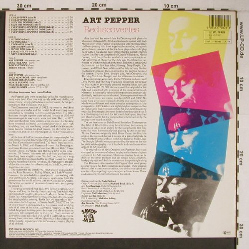 Pepper,Art: Rediscoveries, Savoy(WL70828), D,like new, 1986 - LP - X6579 - 20,00 Euro