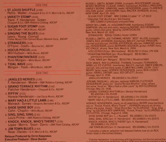 Henderson,Fletcher  and h.Orch.: Hocus Pocus (1927-1936), Bluebird,like new (NL90413), D,Ri, 1989 Typ: LP Best.-Nr.: X6593 Preis: 12,50 Euro
