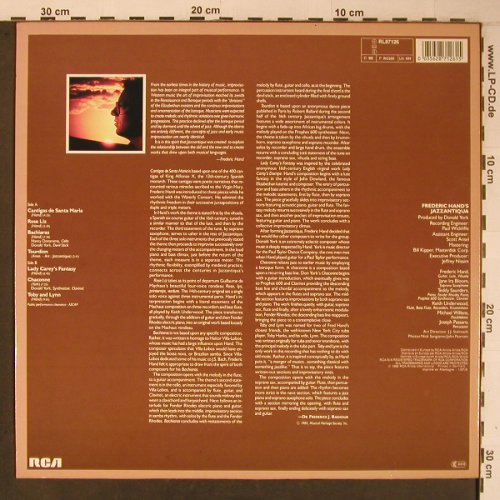Hand,Frederic - Jazzantiqua: Same, like new, RCA (RL87126), D, 1987 Typ: LP Best.-Nr.: X6632 Preis: 14,00 Euro