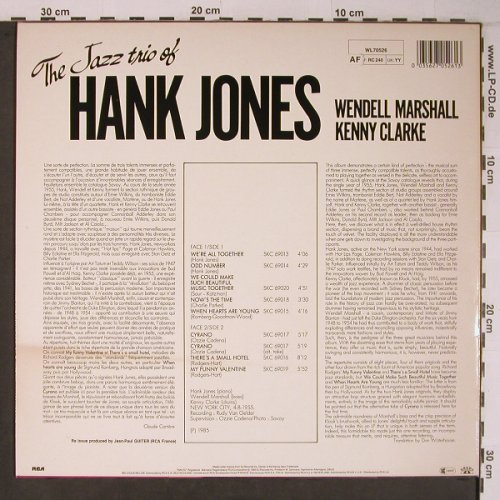 Jones,Hank: The Jazz Trio of,rec.1955,like new, Savoy(WL70526), D,Ri, 1985 - LP - X6635 - 20,00 Euro