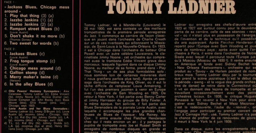 Ladnier,Tommy: Archive Of Jazz Volume 22, BYG(529.072), F,  - LP - X6756 - 7,50 Euro