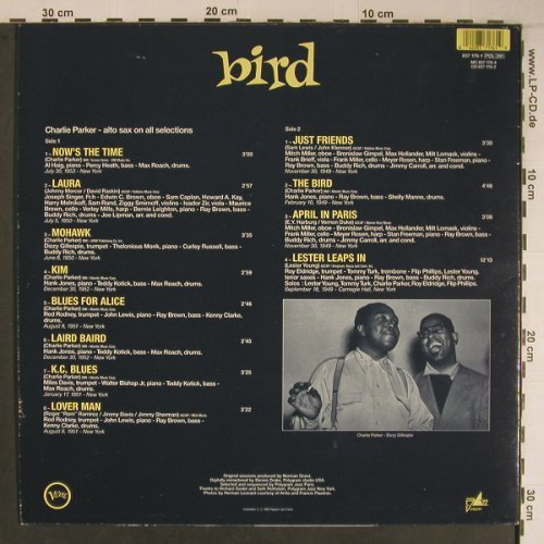 Parker,Charlie: bird-The Original Recordings of, Verve(837 176-1), F, m-/vg+, 1988 - LP - X6822 - 14,00 Euro