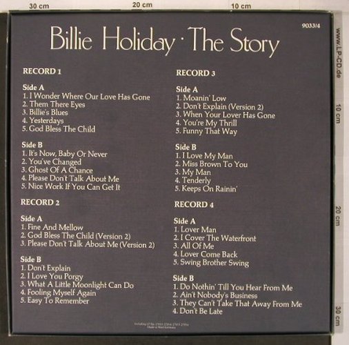 Holiday,Billie: The Story, Box, vg+/m-, Scania(9033/4), D,  - 4LP - X7013 - 14,00 Euro