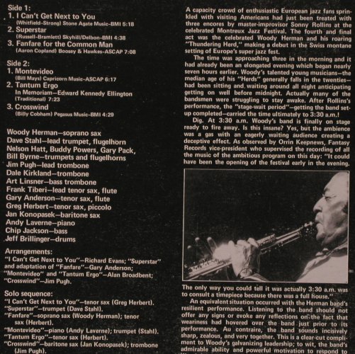 Herman,Woody: Herd at Montreux, stoc stol, Fantasy (F-9470), US, 1974 Typ: LP Best.-Nr.: X7031 Preis: 14,00 Euro