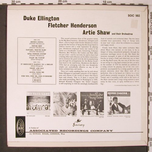 V.A.Ellington,D.,F.Henderson,A.Shaw: and their Orchestra, stoc,stol, Society(SOC 982), UK,  - LP - X7036 - 17,50 Euro