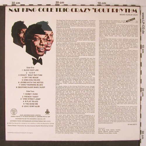 Cole,Nat King -  Trio: Crazy'bout Rhythm ( 78rpm quality), DJM(DJSLM 2029), UK, 1976 - LP - X7041 - 7,50 Euro