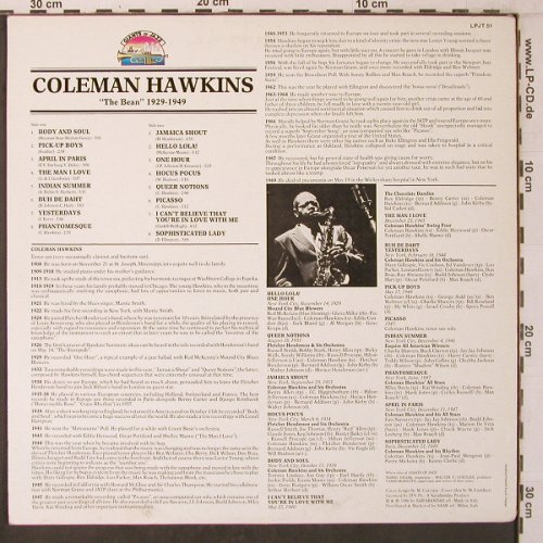 Hawkins,Coleman: The Bean 1929-1949, Giants Of Jazz(LPJT 51), I, 1986 - LP - X7173 - 7,50 Euro