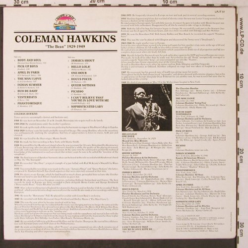 Hawkins,Coleman: The Bean 1929-1949, Giants Of Jazz (LPJT 51), I, 1986 Typ: LP Best.-Nr.: X7173 Preis: 7,50 Euro