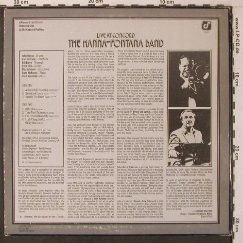 Hanna-Fontana Band: Live at Concord, m-/VG+, woc, Concord(CJ-11), US, 1975 - LP - X7175 - 9,00 Euro