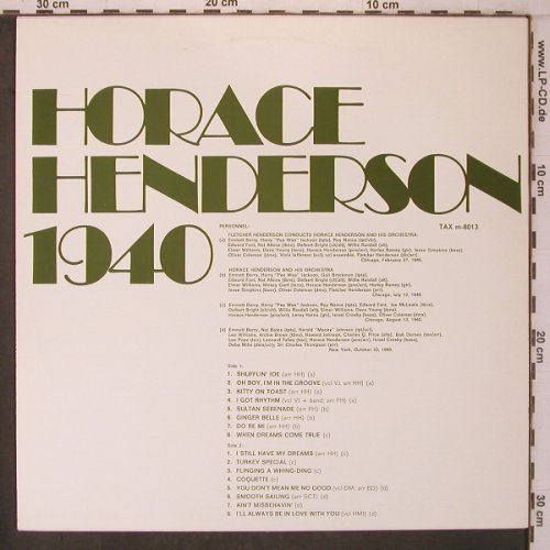 Henderson,Horace: 1940, TAX (m-8013), S Typ: LP Best.-Nr.: X7569 Preis: 8,00 Euro