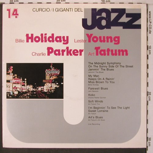 Holiday,Billie: Lester Young,Ch.Parker,Art Tatum, I Grandi del Jazz (GJ-14), I Typ: LP Best.-Nr.: X7575 Preis: 7,50 Euro