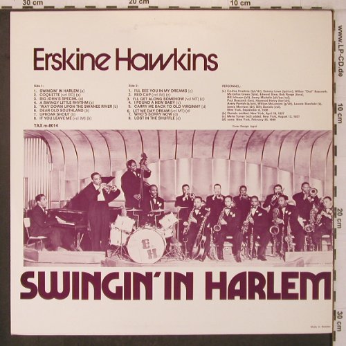 Hawkins,Erskine: Swinging' in Harlem, TAX (m-8014), S Typ: LP Best.-Nr.: X7579 Preis: 9,00 Euro