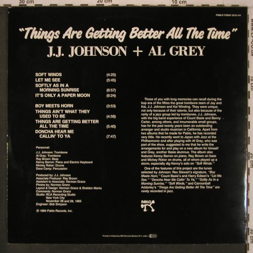 Johnson,J.J. & Al Grey: Things Are Gettinh Better All The T, Pablo(2312-141), EEC, 1984 - LP - X7610 - 12,50 Euro