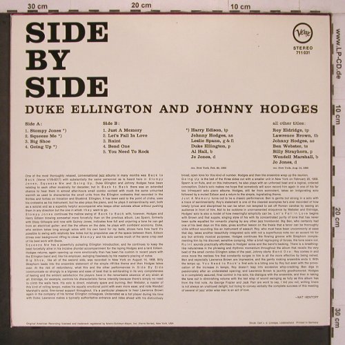 Ellington,Duke & J.Hodges: Side By Side, Verve (711 031), D, Ri, 1971 Typ: LP Best.-Nr.: X7629 Preis: 14,00 Euro